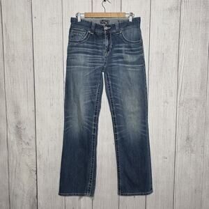 Buckle Black Jeans Mens 31x32 Medium Wash Bootcut Whiskered Denim